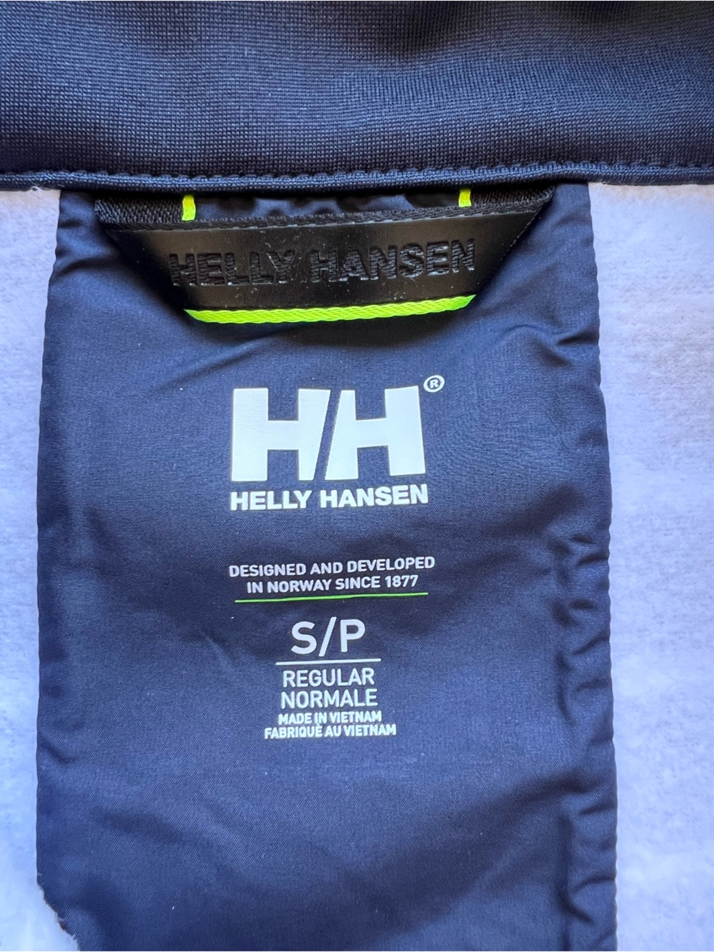 Helly Hansen Women's Crew Fleece Jacket Navy Stripe Size Small NWT $135 - Picture 5 of 9